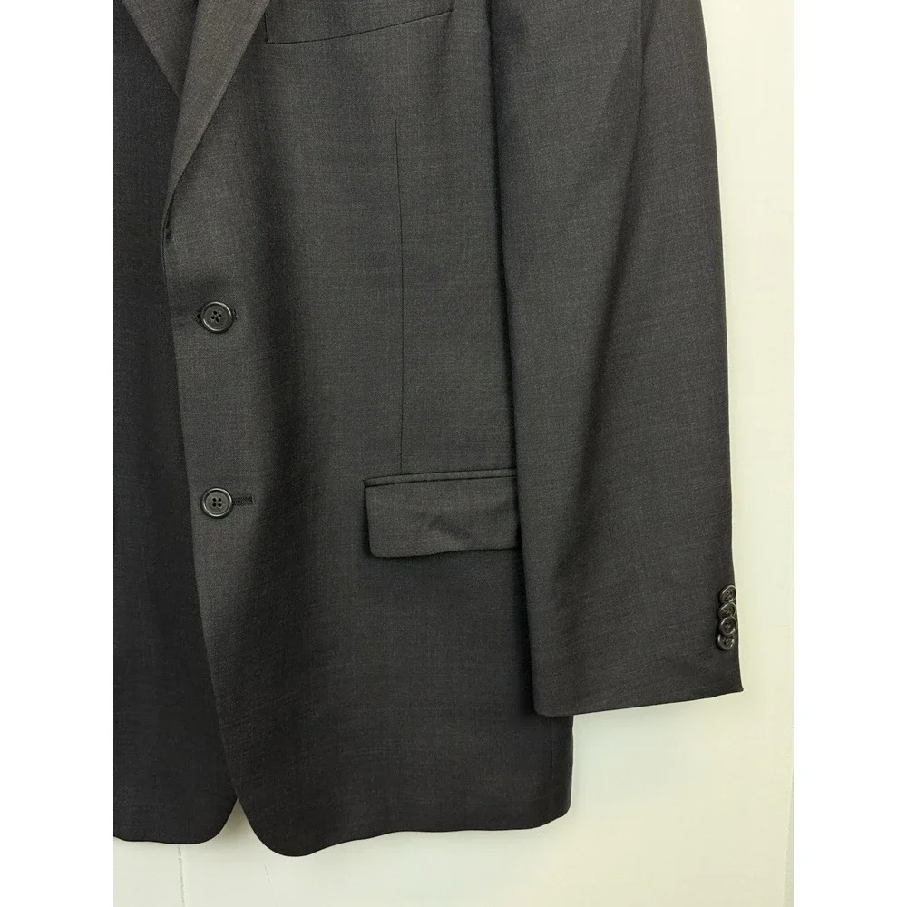 Hart Schaffner‎ Marx Sport Coat Blazer Mens 41R Dark Gray Wool Suit Jacket USA